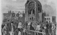 jánská pobožnost - Praha ve dne v noci