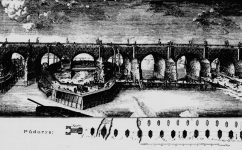 1784 oprava mostu po povodni. - Světozor 19.9.1890