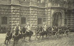 Černínská kasárna, přehlídka před F. Josefem, 3.10.1904. - Český svět 5.10.1904 